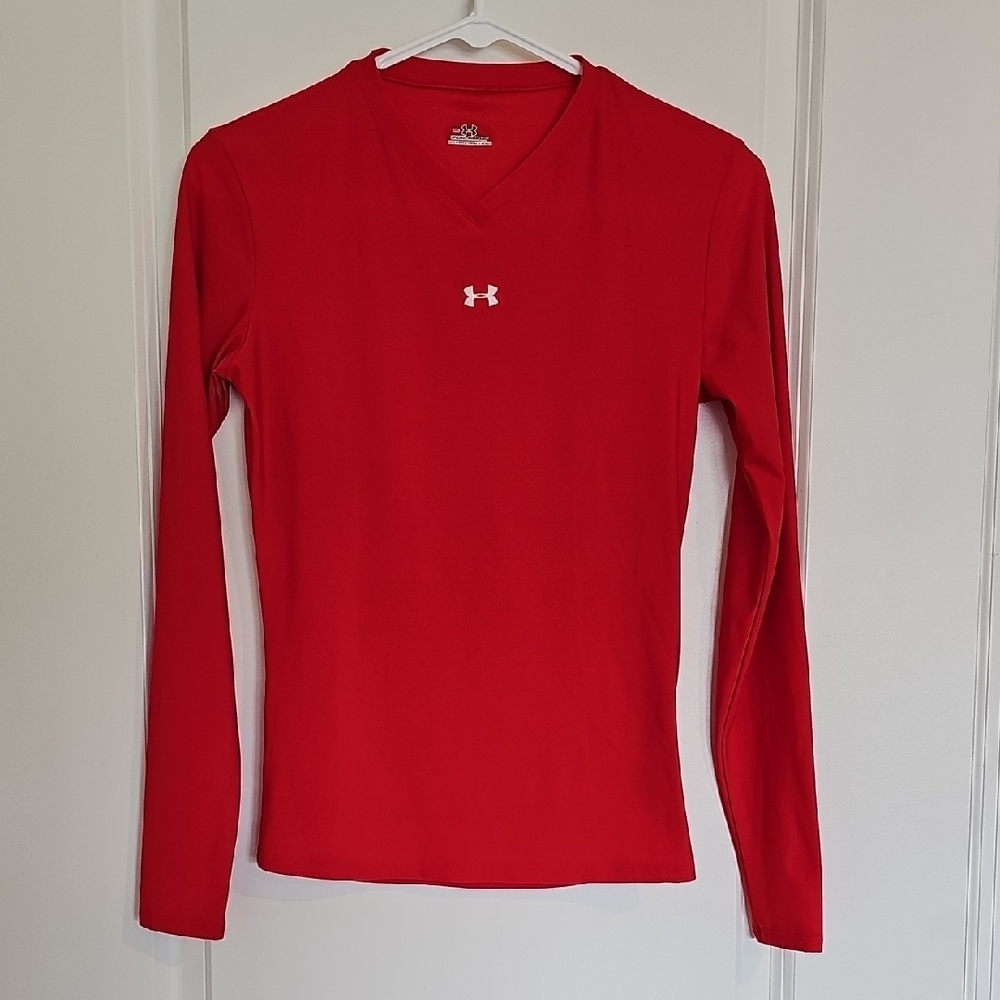Under Armour Vivid Red V-Neck Top
